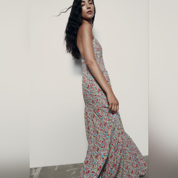 New Zara Floral Printed Midi Dress - 8072/836 - Picture 4 of 11